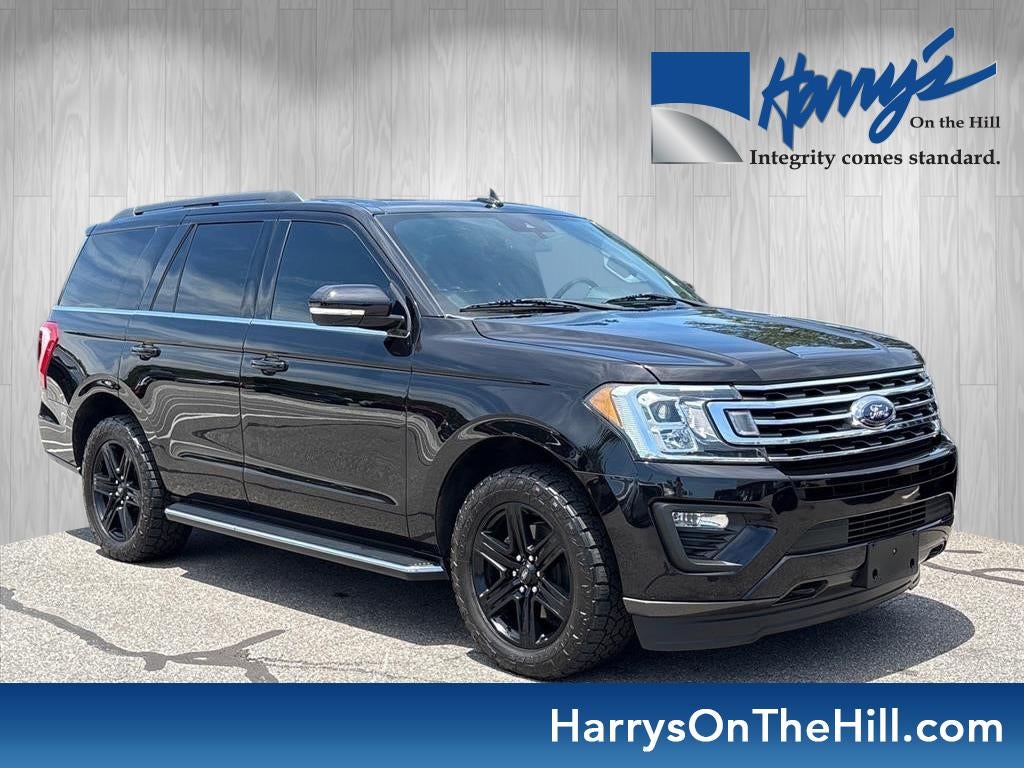 2021 Ford Expedition XLT in Black — front three-quarter view