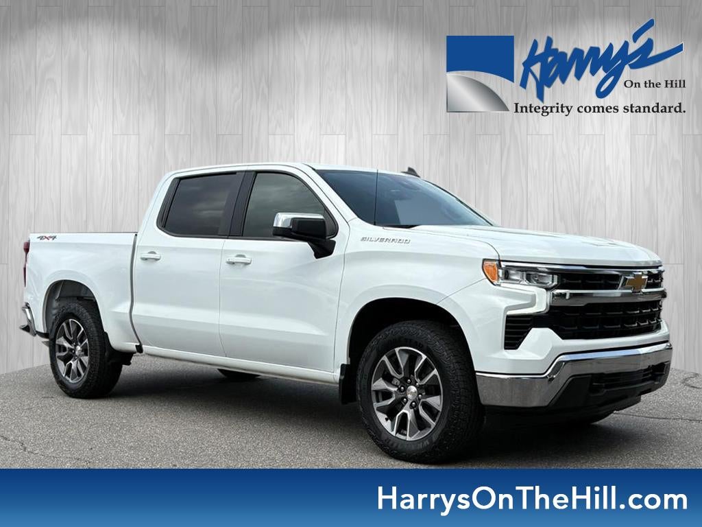 2022 Chevrolet Silverado 1500 LT in Summit White — front three-quarter view