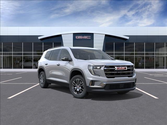 2026 GMC Acadia Elevation in Sterling Metallic — front three-quarter view