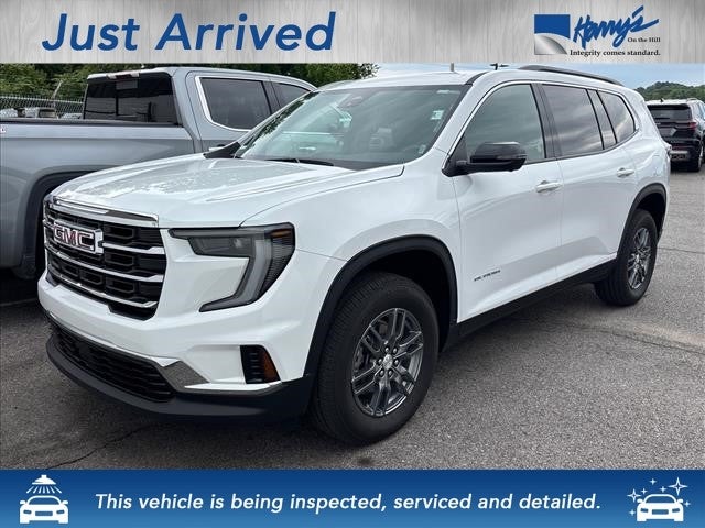 2025 GMC Acadia Elevation in Summit White — front three-quarter view