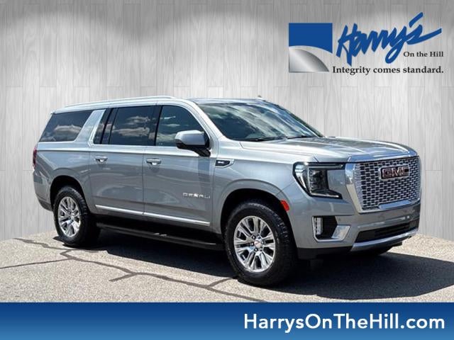 2024 GMC Yukon XL Denali in Sterling Metallic — front three-quarter view