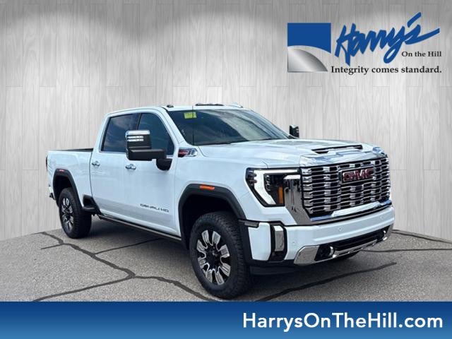2026 GMC Sierra 2500 HD Denali in Glacier White Tricoat — front three-quarter view
