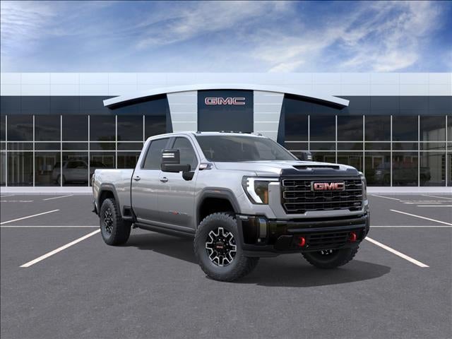 2026 GMC Sierra 2500 HD AT4X in Sterling Metallic — front three-quarter view