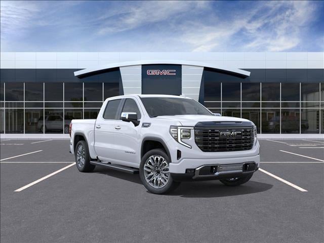 2026 GMC Sierra 1500 Denali Ultimate in Glacier White Tricoat — front three-quarter view
