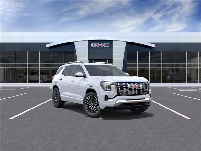 2026 GMC Terrain Denali in Glacier White Tricoat — front three-quarter view