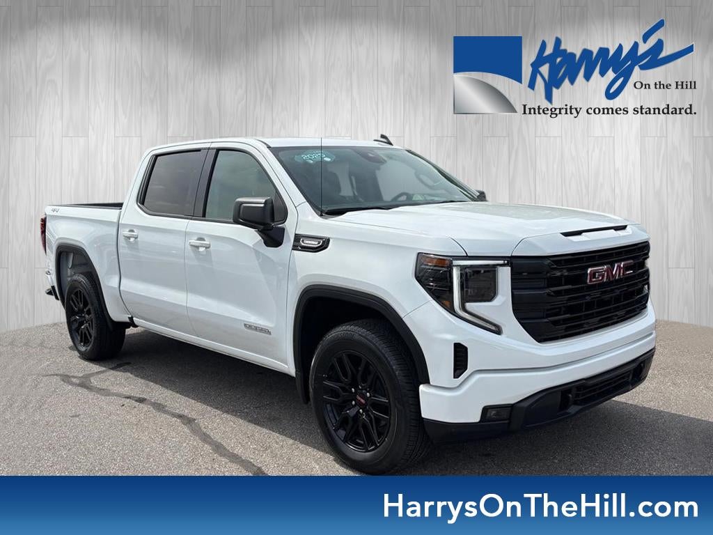 2025 GMC Sierra 1500 Elevation in Summit White — front three-quarter view