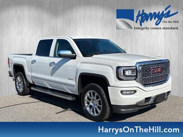 2017 GMC Sierra 1500 Denali in White Frost Tricoat — front three-quarter view