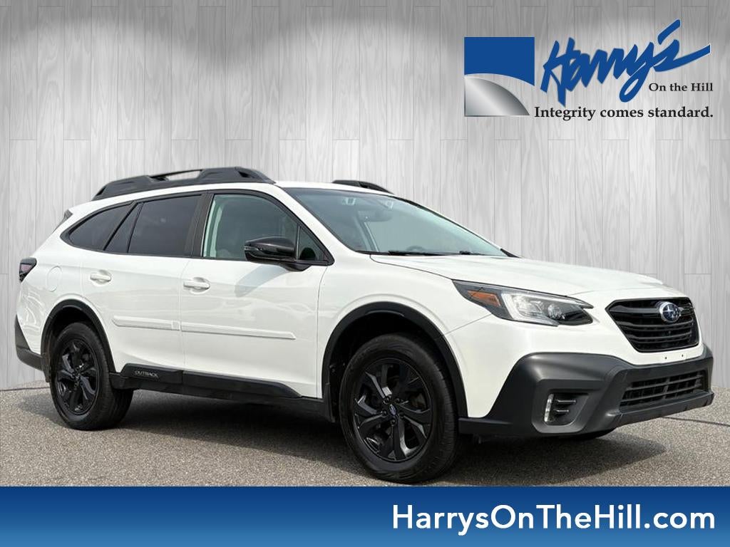 2021 Subaru Outback Onyx Edition XT in White — front three-quarter view